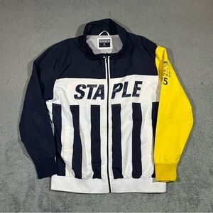 Staple Pigeon World Renown Lightweight Jacket Zip Blue Yellow Mens XL #1627